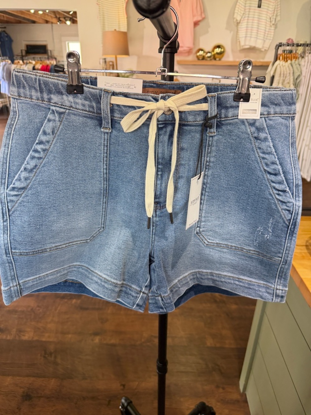 Judy Blue Light Blue Denim Drawstring Shorts